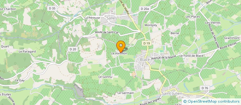 localisation de l'entreprise MADAME EVELYNE ROGNIAT à VAUX-EN-BEAUJOLAIS