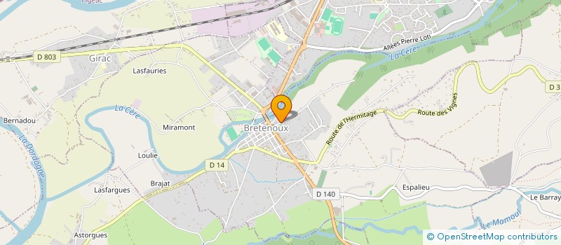 localisation de l'entreprise MADAME EVELYNE SANDNER  BRETENOUX