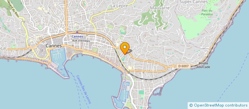 localisation de l'entreprise MADAME EVELYNE SANTACREU à CANNES