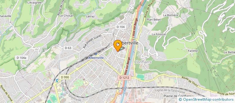 localisation de l'entreprise MADAME EVELYNE SIBUE à ALBERTVILLE