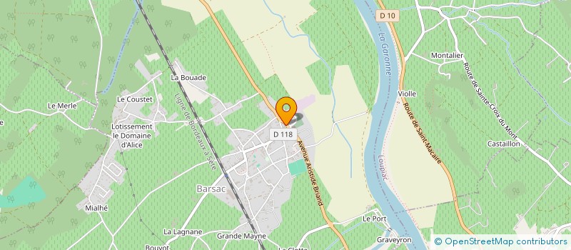 localisation de l'entreprise MADAME EVELYNE SIMON  BARSAC