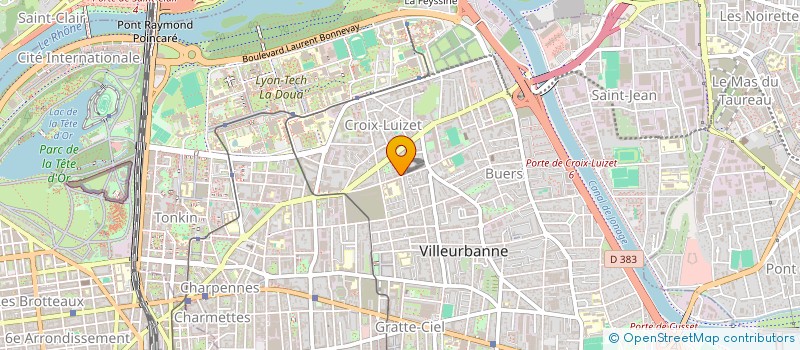 localisation de l'entreprise MADAME EVELYNE SOUCHON  VILLEURBANNE