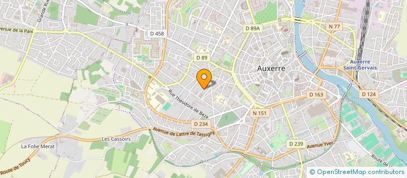 localisation de l'entreprise MADAME EVELYNE THENOT à AUXERRE