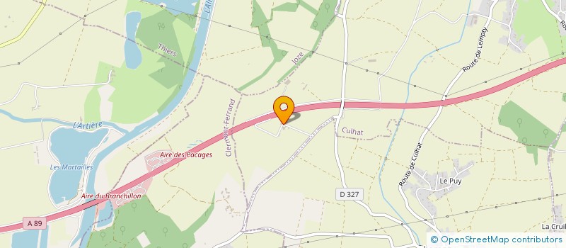 localisation de l'entreprise MADAME EVELYNE THIBAL MAZIAT  CULHAT