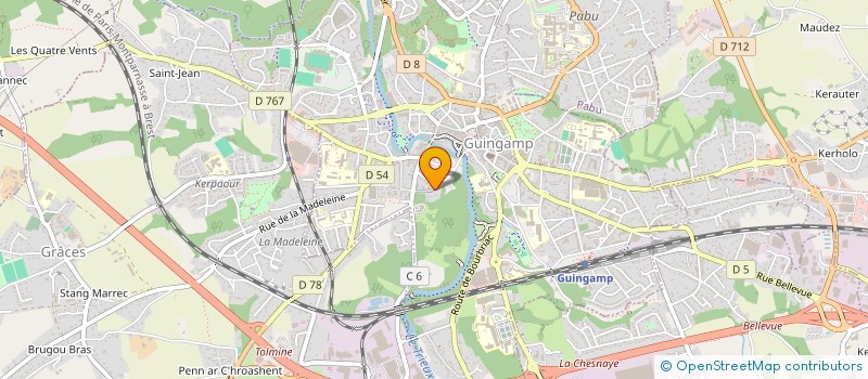 localisation de l'entreprise MADAME EVELYNE VALAIN  GUINGAMP