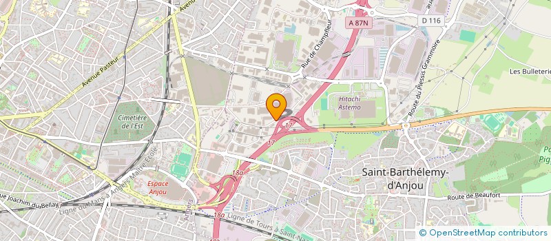 localisation de l'entreprise MADAME EVELYNE VETAULT  SAINT-BARTHELEMY-D'ANJOU