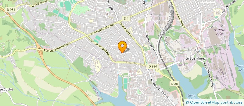 localisation de l'entreprise MADAME EVELYNE VOIRET  LE CREUSOT