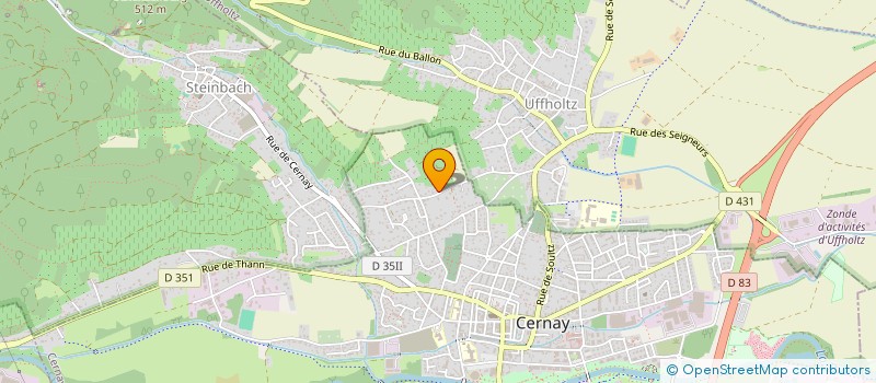 localisation de l'entreprise MADAME EVELYNE WEBER  CERNAY