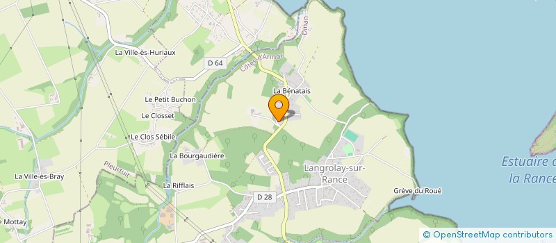 localisation de l'entreprise MADAME EVIE DUPERRIER à LANGROLAY-SUR-RANCE