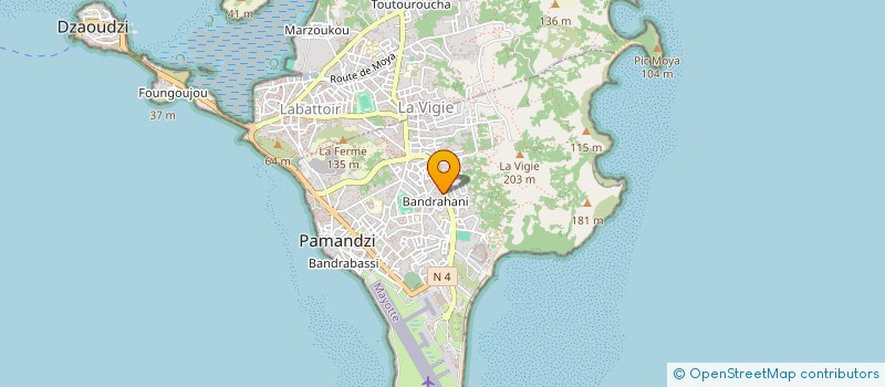 localisation de l'entreprise MADAME EVIGA RAZAFIMANANA à PAMANDZI