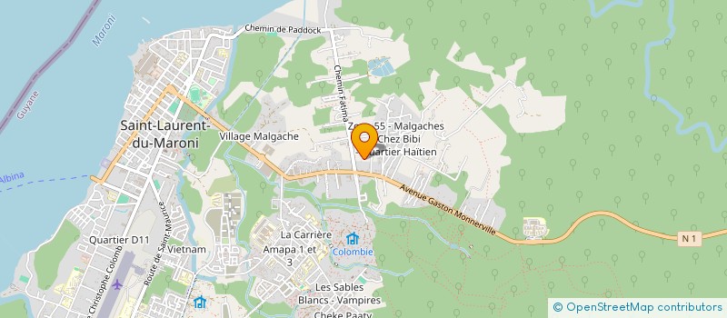 localisation de l'entreprise MADAME EZELLENE CADET  SAINT-LAURENT-DU-MARONI