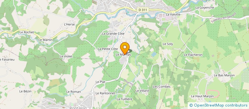 localisation de l'entreprise MADAME F CHARPENAY  THURINS