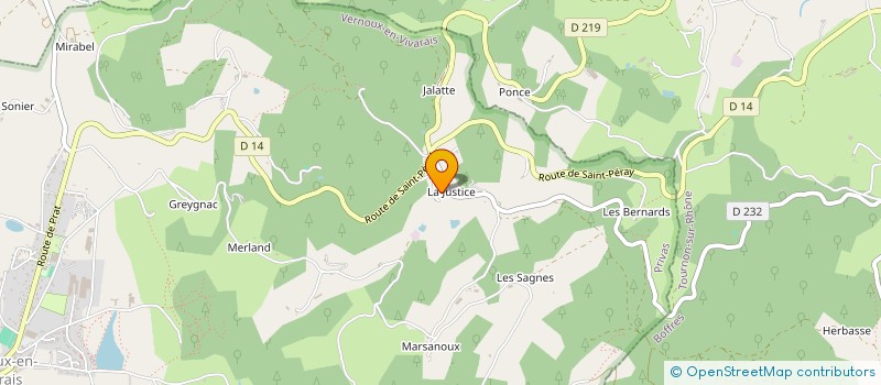 localisation de l'entreprise MADAME F COSTE à VERNOUX-EN-VIVARAIS