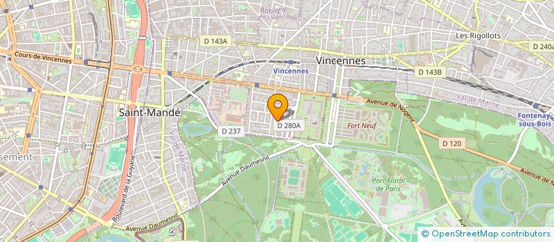 localisation de l'entreprise MADAME F MINARD à VINCENNES