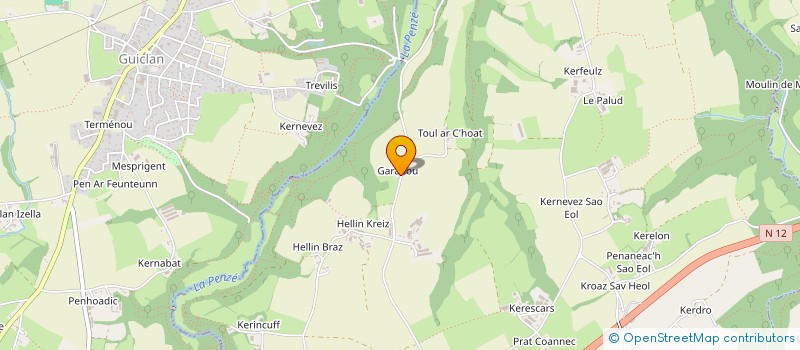 localisation de l'entreprise MADAME FABIEN MERKEL  SAINT-THEGONNEC LOC-EGUINER