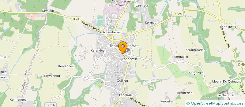 localisation de l'entreprise MADAME FABIENNE ALVES à CLOHARS-CARNOET