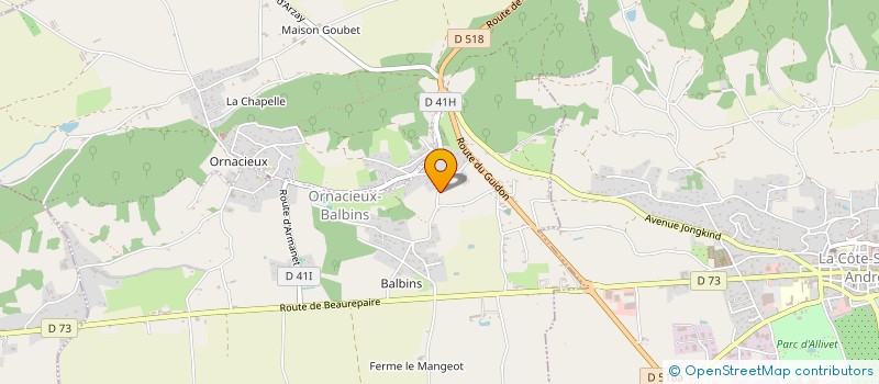 localisation de l'entreprise MADAME FABIENNE ARDAIN  ORNACIEUX-BALBINS