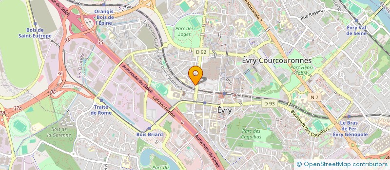 localisation de l'entreprise MADAME FABIENNE BAUER  EVRY-COURCOURONNES