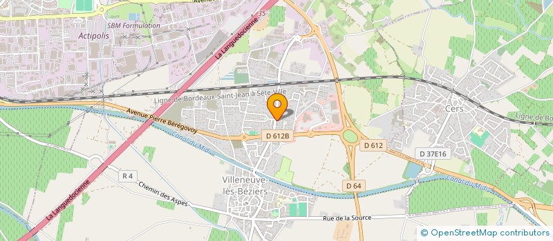 localisation de l'entreprise MADAME FABIENNE BENOIT  VILLENEUVE-LES-BEZIERS