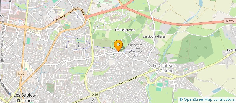 localisation de l'entreprise MADAME FABIENNE BERTHOME  LES SABLES D'OLONNE