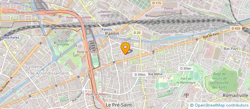 localisation de l'entreprise MADAME FABIENNE BERTHOUT à PANTIN