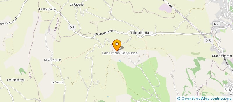 localisation de l'entreprise MADAME FABIENNE BOUDET  LABASTIDE-GABAUSSE