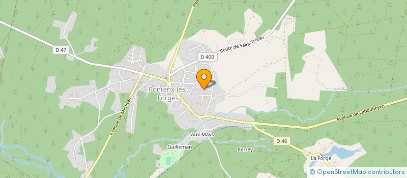 localisation de l'entreprise MADAME FABIENNE BOURDEROU  PONTENX-LES-FORGES