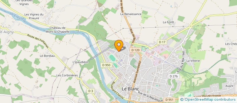 localisation de l'entreprise MADAME FABIENNE BRUNET à LE BLANC