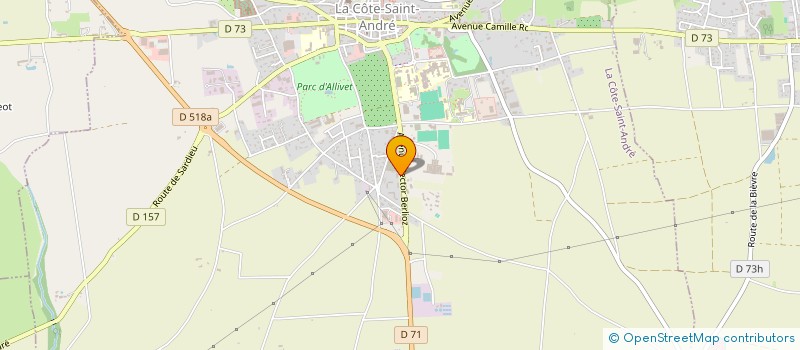 localisation de l'entreprise MADAME FABIENNE CADON  LA COTE-SAINT-ANDRE