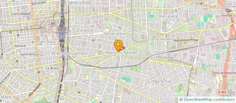 localisation de l'entreprise MADAME FABIENNE CANY  VILLEURBANNE