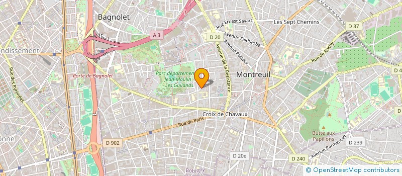 localisation de l'entreprise MADAME FABIENNE CARREIRA à MONTREUIL