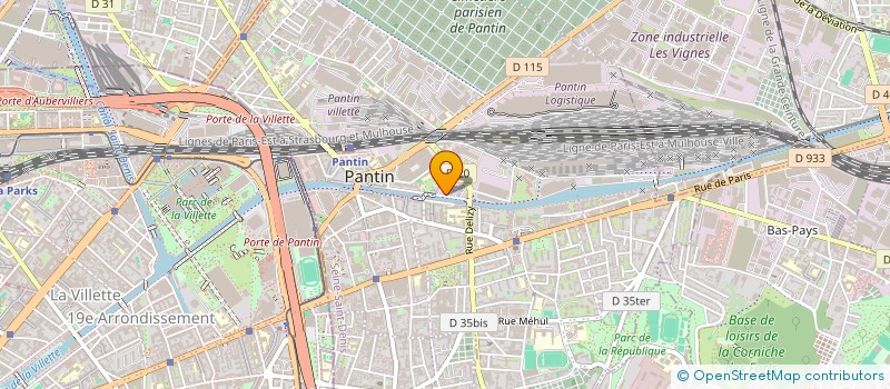 localisation de l'entreprise MADAME FABIENNE COLLAU  PANTIN