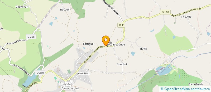 localisation de l'entreprise MADAME FABIENNE DE MASQUARD  PRAYSSAS