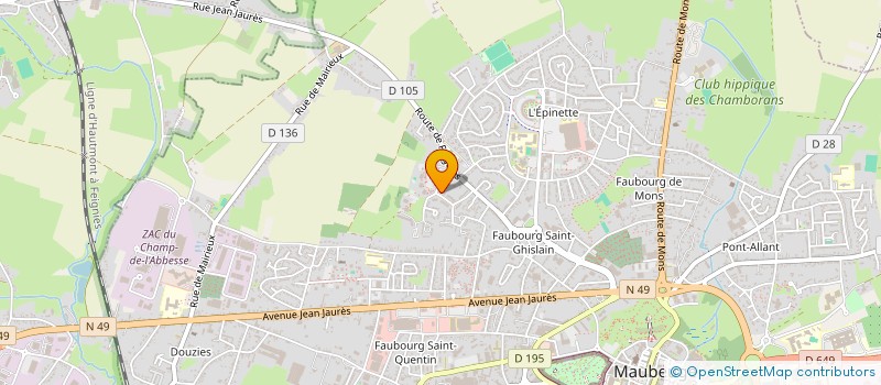 localisation de l'entreprise MADAME FABIENNE DEFEVER  MAUBEUGE