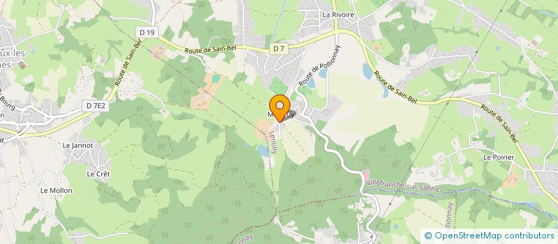 localisation de l'entreprise MADAME FABIENNE DELAGE  LENTILLY