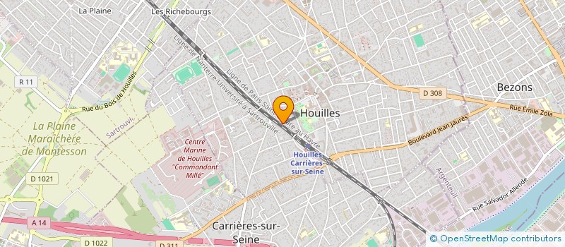 localisation de l'entreprise MADAME FABIENNE DELARUELLE  HOUILLES