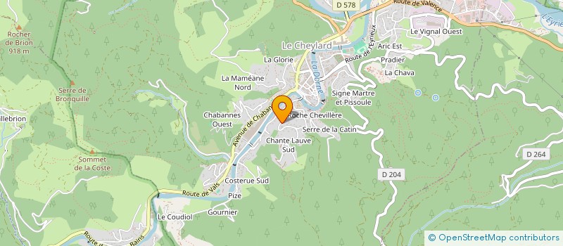 localisation de l'entreprise MADAME FABIENNE DELUBAC à LE CHEYLARD