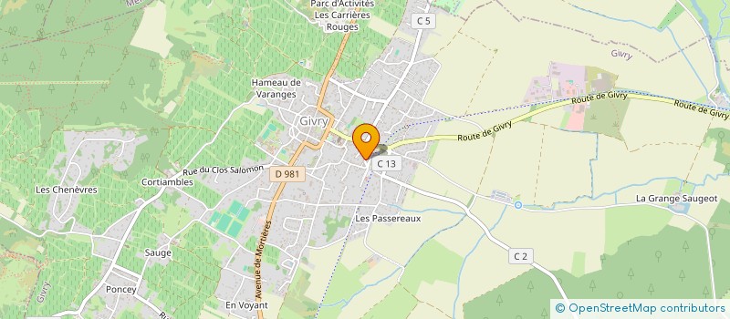 localisation de l'entreprise MADAME FABIENNE DESVIGNES  GIVRY