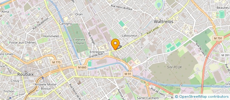 localisation de l'entreprise MADAME FABIENNE DEVROEDE  WATTRELOS