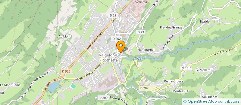 localisation de l'entreprise MADAME FABIENNE DOMINELLI  VALGELON-LA ROCHETTE