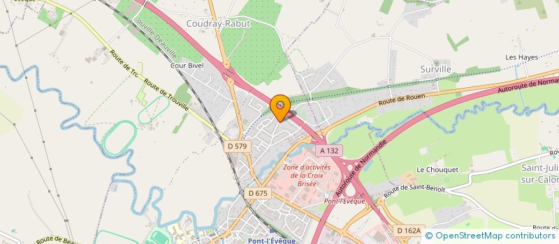 localisation de l'entreprise MADAME FABIENNE DUVAL  PONT L'EVEQUE