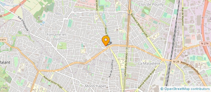 localisation de l'entreprise MADAME FABIENNE ESTIVALET  FONTAINE-LES-DIJON