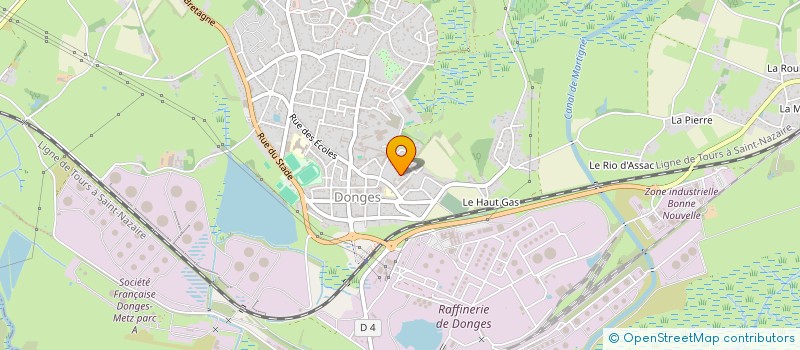 localisation de l'entreprise MADAME FABIENNE FAIVRE  DONGES