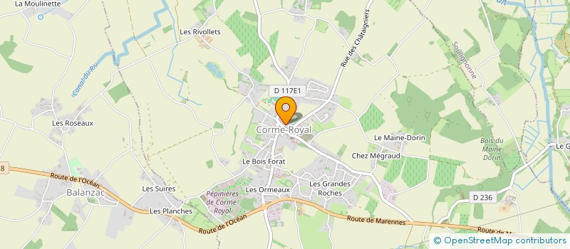 localisation de l'entreprise MADAME FABIENNE GABORIT  CORME-ROYAL