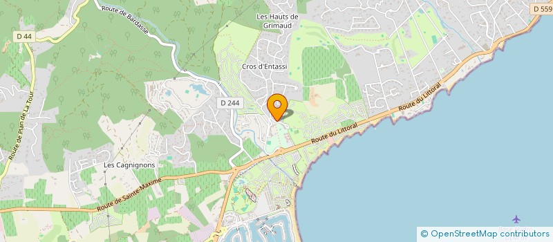 localisation de l'entreprise MADAME FABIENNE GIACOMELLI  GRIMAUD