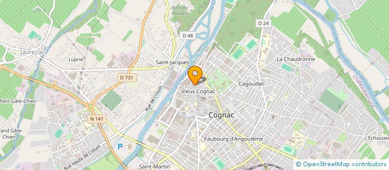 localisation de l'entreprise MADAME FABIENNE GROLLEAU à COGNAC