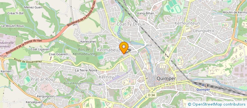 localisation de l'entreprise MADAME FABIENNE HAMARD  QUIMPER