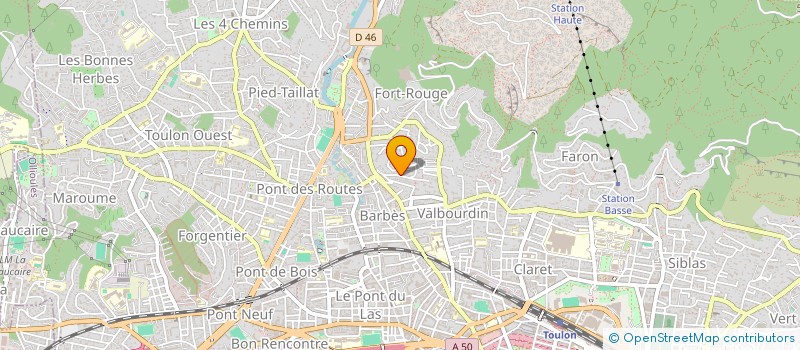 localisation de l'entreprise MADAME FABIENNE HENRI  TOULON