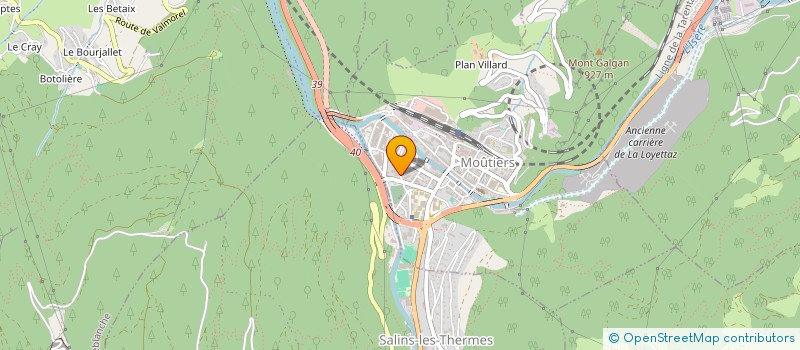 localisation de l'entreprise MADAME FABIENNE JACOLIN  MOUTIERS