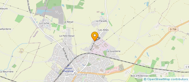 localisation de l'entreprise MADAME FABIENNE JAUNET  SAINTE-PAZANNE